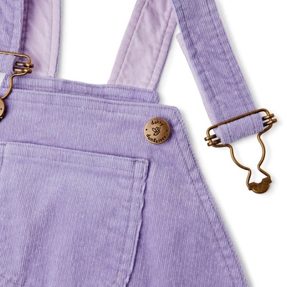 Dotty Dungarees 4 / 5 Lilac Corduroy Overalls - Picture 5 of 11